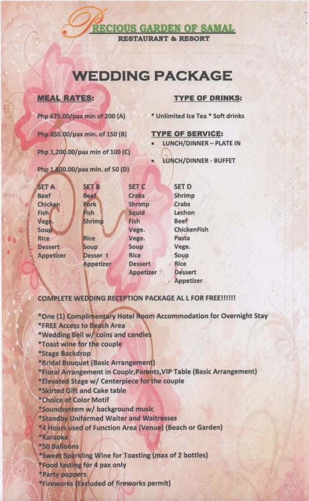 Weddings PRECIOUS GARDEN OF SAMAL